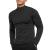 KINGBEGA Men Regular Fit Basic Lightweight Long Sleeve Pullover Top Mock Turtleneck T-Shirt Black Large
