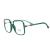 Shiratori Woman's New Retro Blue Light Blocking Glasses Oversized Nerd Eyeglasses Frame Anti Blue Ray Computer Game Glasses Green