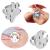 HLLMX 2 PCS Mini Manicure Palette Wearable Metal Nail Art Polish Holder Palette Finger Ring Gel Polish Mixing Tray Nail Art Tools (Silver)