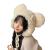 Cute Plush Faux Fur Animal Critter Hat Cap with Ear Flaps Fuzzy Bear Hat Soft Warm Winter Hat Beanie for Adults Women Girls Beige