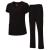 Natural Uniforms Women's Cool Stretch V-Neck Top and Cargo Pant Set Black Medium