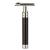 M HLE Rocca traditional safety razor - Safety razor with closed comb - Handle made of black stainless steel