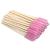 G2PLUS 50PCS Bamboo Lash Mascara Wands - Pink Disposable Eyelash Brushes Spoolies- Eyelash Mascara Applicator Brush Makeup Tools for Eye Lash Extensions 50 Count (Pack of 1) Pink
