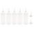MYYZMY 5 Pcs Precision Tip Applicator Bottles  4 Ounce Needle Tip Bottle  with 2 Pcs Mini Funnel  White Lid