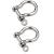 Two Marine Grade Stainless Steel Bow Shackles 1/8"