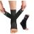 JUPITER Foot Sleeve (Pair) with Compression Wrap, Ankle Brace For Arch, Ankle Support, Football, Basketball, Volleyball, Running, For Sprained Foot, Tendonitis, Plantar Fasciitis Black Large