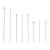 PH PandaHall 560pcs 8 Styles 304 Stainless Steel Eye Pins 30mm 40mm 50mm Head Pins Ball 22 Gauge Head Pins Findings Open Eye Pin for Earring Bracelet Pendant Jewelry Making  Stainless Steel Color