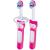 MAM Baby's Brush Pack of 2 Baby Toothbrushes With Safety Shields Ideal for Teaching Dental Hygiene to Infants Toothbrush for Babies Suitable From Birth Pink (Designs May Vary)