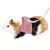 FakeFace Guinea Pigs Safety Harness Soft Adjustable Stripe Pet Outdoor Walking Harness Vest Lead Rope for Rats Hamster Hedgehogs Ferrets Squirrels Small Animal Pet Training or Walking Red