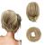 BARSDAR HAARDIAD HAIR Extensions Hair-Knoten-Horchwanz-extension straight synthetic hair part short ponytail rolls hair accessories simply scrunchie for women 16H613 20cm 16H613# light ash brown & bleaching blonde