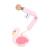 Baby Food Grade Silicone Teether Toy with Pacifier Clip Holder Teething Pain Relief Toys Gift Set for 3 Months+ Boys and Girls Freezer Safe BPA Free (Pink Flamingo)