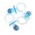 Adorox 2.5'' Blue Acrylic Baby Pacifier Shower Favor (Blue (36 Pieces)) Blue 36PC