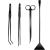 4Pcs Aquascaping Tools Kit, Long Stainless Steel Aquarium Plant Tools with Black Anti-rust Coating, Aquarium Tweezers, Scissors, and Scrapers for Aquascaping Cleaning(Free Magnetic Tool Holder)