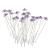 Rbenxia 20 Pcs Bridal Wedding Rhinstone Hair Pins 2.4 Inches Bridal Prom Clips Rose U-shaped Hair Pins for Women and Girls  Purple