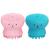 Huayingmi facial cleaning brush silicone small octopus facial cleaning brush silicone face sponge cleaning agents facial skin cleaning tool (pink + green) green pink