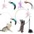 Caliyo cat toys interactive cat toys interactive cat toys with supporters Funny birds and feathers intelligence toys for cats Cat Toys with a strong suction cup.Style.a