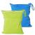 Wet Bags, Angel Love 2 Pack Baby Cloth Diaper Wet/Dry Bags with Two Zippered Pockets, Travel, Beach, Pool, Gym Bag for Swimsuits or Wet Clothes, Waterproof Washable Reusable, L0109 Blue-Green