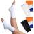NanoSocks Compression Socks for Women & Men (1 Pair) - BEST Ankle Brace Support Sleeve for Neuropathy  Plantar Fasciitis  Diabetic Foot Nerve Pain Relief - Toeless (Medium  White) Medium White