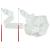 FAZHBARY White Rhythmic Gymnastics Wands Praise Dancing Streamers for Kids Baton Twirling Talent Shows Artistic Dancing, 2 Pack