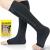 Ailaka Zipper 20-30 mmHg Compression Socks for Women & Men, Knee High Open Toe 2X-Large (1 Pair) Black