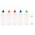 MYYZMY 5 Pcs Precision Tip Applicator Bottles  4 Ounce Translucent Glue Bottles  with 2 Mini Funnel  5 Color Lid