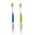 MOUTHWATCHERS - Manual Toothbrushes - Clean Teeth for Adult - 2 Count - Floss Bristle Silver - Invented by Doctor Plotka's