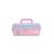 Caboodles Stay Retro - Pretty In Petite Makeup Organizer | Compact Carrying Cosmetic Case, Periwinkle Blue Over Pink Retro - Periwinkle Blue Over Pink