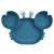 Vicloon Baby Suction Plate Baby Plate Silicone Suction Toddler Plates Self Feeding Training Divided Plate Non Slip Silicone Baby Weaning Plate for Most Highchairs Trays (Dark Blue