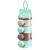Vicloon Baby Milk Powder Dispenser Portable 4 Layers 270ml per Layer Twist-Lock compartments Kids Baby Storage Container Stackable Pots Milk Powder Dispenser & Snack Storage Container Green/Grey