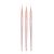 FULINJOY 3 Pcs Rose Gold Nail Art Liner Brushes Set, UV Gel Acrylic Application Nail Pens Nail Art Designs Tools(7mm/9mm/11mm)