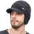 Winter Beanie w/Visor & Earflaps for Men Outdoor Fleece Hat Scarf Set Beanie Black
