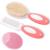 Baby Hair Brush and Comb Set for Newborns & Toddlers | Natural Soft Goat Bristles | Ideal for Cradle Cap | Perfect Baby Registry Gift (Pink)