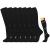 7 Pairs Compression Socks for Women & Men 15-20 mmHg is Best Athletic & Medical for Running Flight Travel Nurses L-XL Black