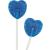 Blue Raspberry Heart Lollipops 5.2g each Individually wrapped (50)