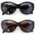 V.W.E. 2 Pairs Women Bifocal Reading Sunglasses Reader Glasses Cateye Vintage Jackie Oval 1 Black 1 Tortoise 2.0 x
