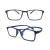 MCOORN Reading Glasses Flexible Lightweight (2 Pack) Blue Light Filter Wide Anti-Reflective with Case 1 Black +1 Blue 2.0 x