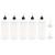 MYYZMY 5 Pcs Needle Tip Bottle  120ml /4 Ounce Precision Tip Applicator Bottles  with 2 Pcs Mini Funnel  Black Lid