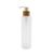 1PCS 150ml/5oz Frosted Glass Pump Bottles Empty Refillable Press Pump Bottle with Bamboo Pump Head Toiletries Storage Containers for Shampoo Essential Oils Shower Gel Hand Wash Lotion Dispenser