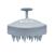 Heeta scalp massage brush for wet and dry hair Gently head massage brush shampoo hair brush with a soft silicone head for peeling and head massage-sky gray 03-hilk-gray