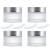 Creme can 50ml 4 pieces of cream can empty matt glass Glass bar with silver lid container glass container cremes for cosmetics creams lotions essential oils powder practical for travel and at home