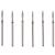 MZCMSL Flame Cuticle Drill Bit Set with Case, 6pcs Pro Diamond Nail Bits for Nail Salon Manicure Slim Flame