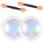 Ownest 2 Pcs Neon Iridescent Chrome Nail Powder,Mermaid Chrome Nail Powder Symphony Shell Nail Powder,Mermaid Pearl Magic Nail Powder Salon Nail Pigment Manicure Pigment 2pcs