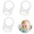 Jinpojun 3 piece of pacifier adapter silicone baby dummy pacifier holder clip adapter ring pacifier chain silicone adapter silicone ring for pacifier silicone button ring