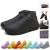 Nirohee Silicone Shoes Covers, Shoe Covers, Rain Boots Reusable Easy to Carry for Women, Men, Kids. Large Black(short Style)