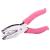 Star Shape Single Paper Hole Punch  1 Pack 6.3 Inch Length 1/4 Inch of Diameter of Hole Handheld Puncher with Pink Soft Thick Leather Cover(Star 1/4 inch)