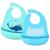 Vicloon Silicone Baby Bib 2PCS Baby Weaning Bibs Adjustable Waterproof Baby Feeding Bibs with Food Catcher Pocket Unisex Soft and Easily Wipe Clean for Infant Toddler Cat & Whale Blue
