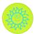 BangShou Frisbee for Children Soft Flying Disc Soft Frisbee Thickened with Cartoon Pattern for Children Sport Green Sun