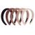 Padded Headbands for Women 5Pcs Wide Plain Turban Headband Fashion Hair Bands Headwear Barrette Styling Tools Accessories with Solid Colors Deep
