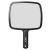 xnicx Hand Mirror Professional Hand Held Mirror Barbers Shaving Salon Mirrors Hairdressers Compact Mirror Tool with Handle for Travel Festival Essentials Black 1pcs Black