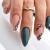 Magrace Almond Press on Nails Medium Green Fake Nails French Tips False Nails with Designs 24 pcs Stick on Nails for Women A-30